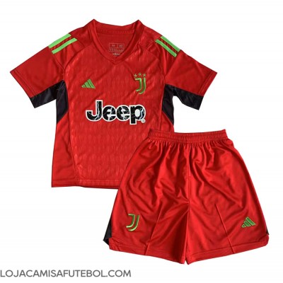 Camisa de Futebol Juventus Goleiro Equipamento Alternativo Infantil 2023-24 Manga Curta (+ Calças curtas)